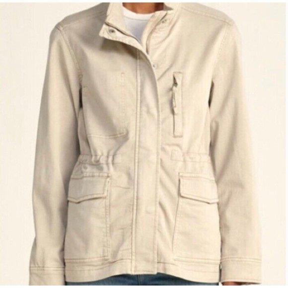 Kensie Jeans Women's Beige Khaki Tan Anorak‎ Jacket Size Small - Picture 1 of 11